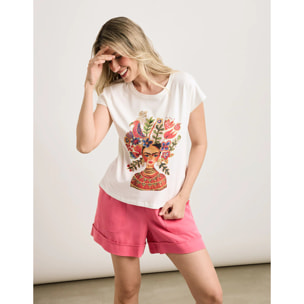 Camiseta Manga Corta Off White - Frilor