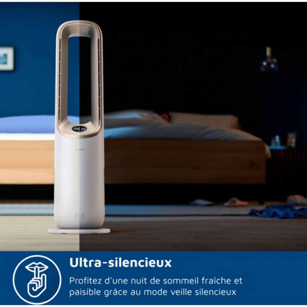 Purificateur d'air, ventilateur, chauffage PHILIPS AMF870/16 3-en-1 Série 8000, jusqu’à 70 m², Blanc