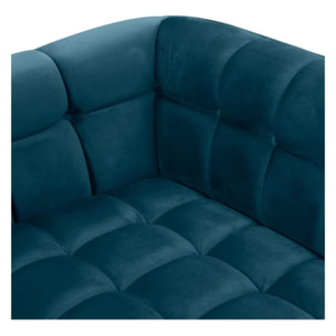 Canapé 3 places en velours bleu foncé - Mona