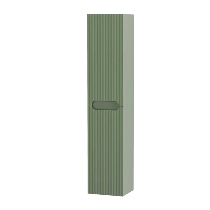 Colonne de salle de bain vert olive suspendu - Hauteur 120 cm - 2 portes - LEON