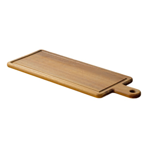 Célestin - Planche à découper rectangulaire 48 x 17 x 1.5 cm avec rigole et poignée