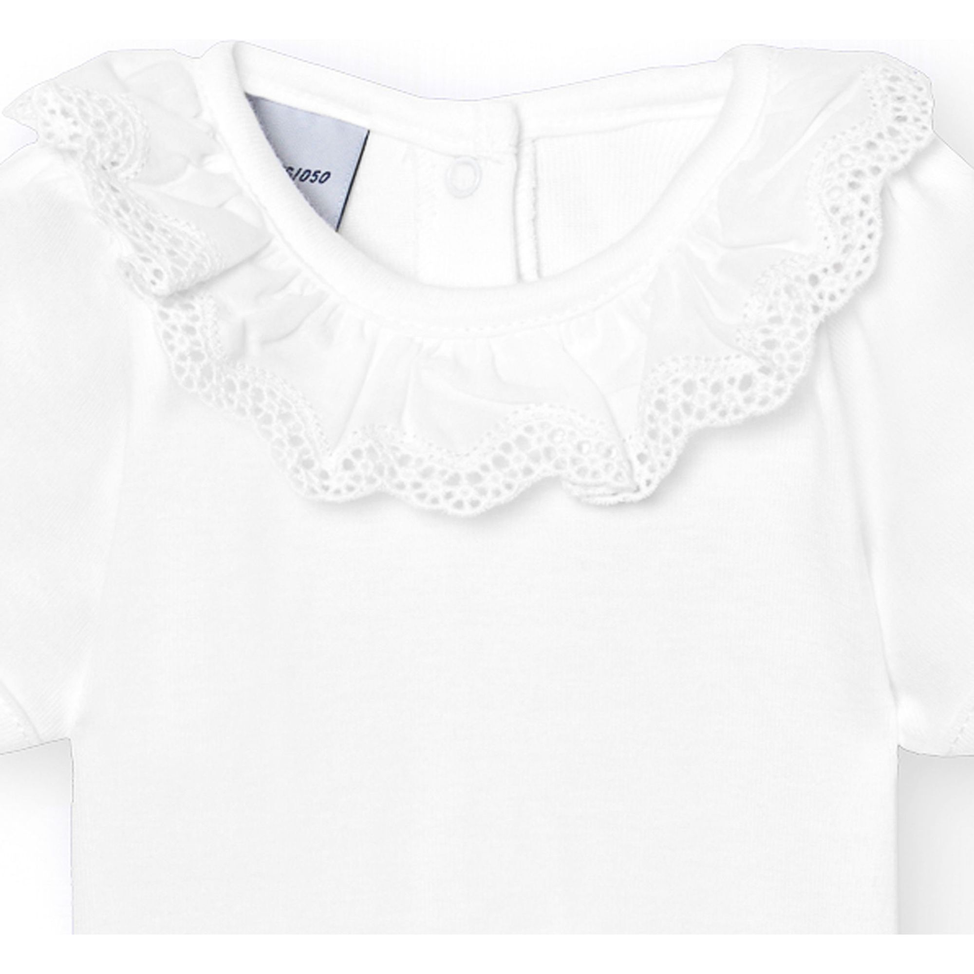 Body bebé manga corta cuello bolillo