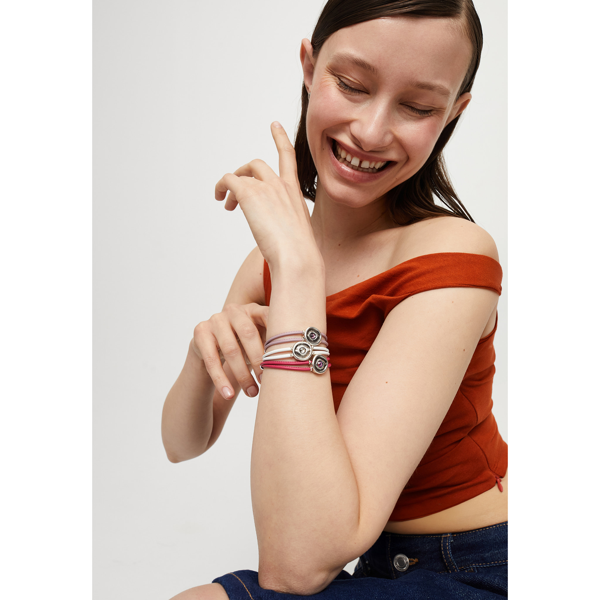 Pulsera SER INTUITIVA ROSA OSCURO M