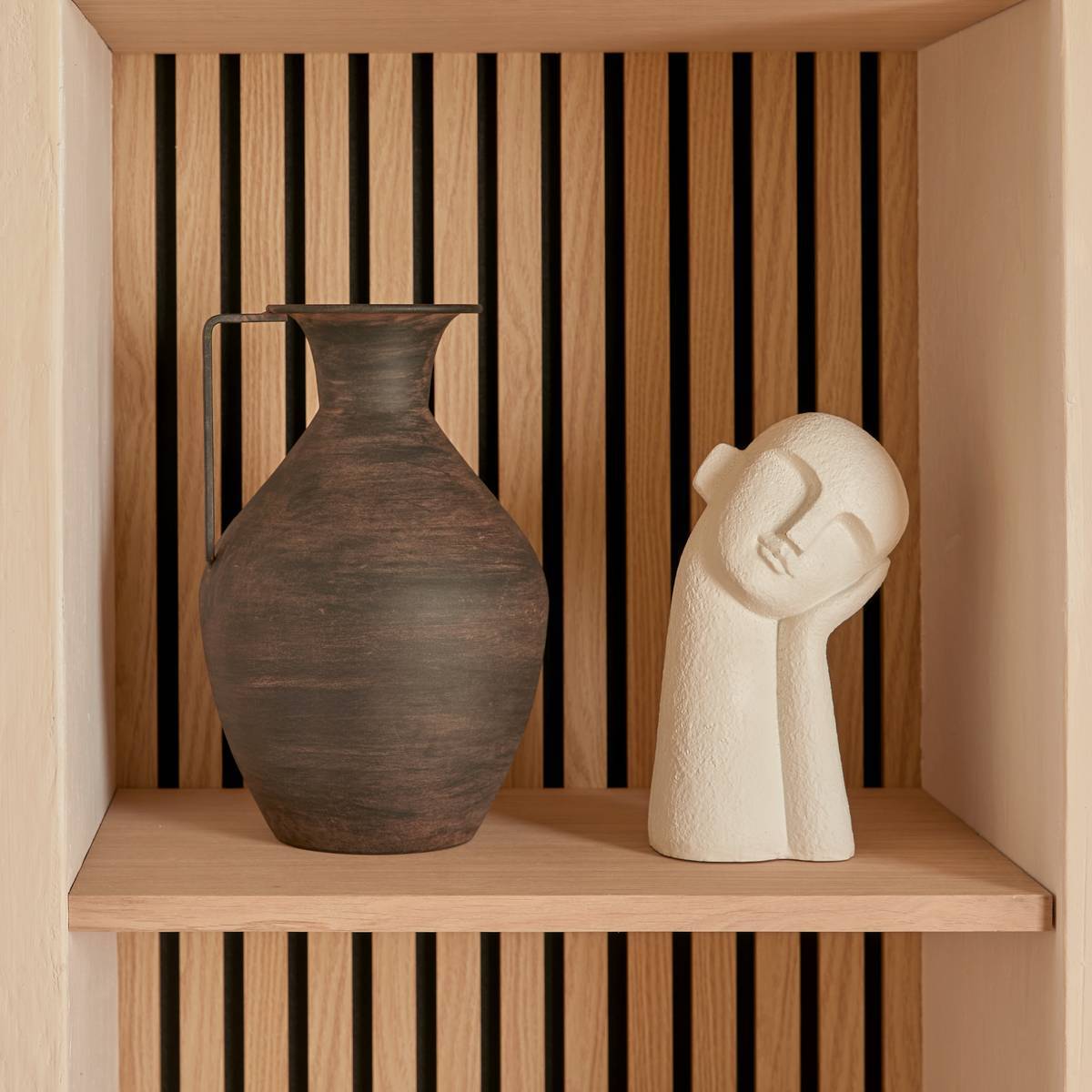 Cruche Wonj marron H30cm