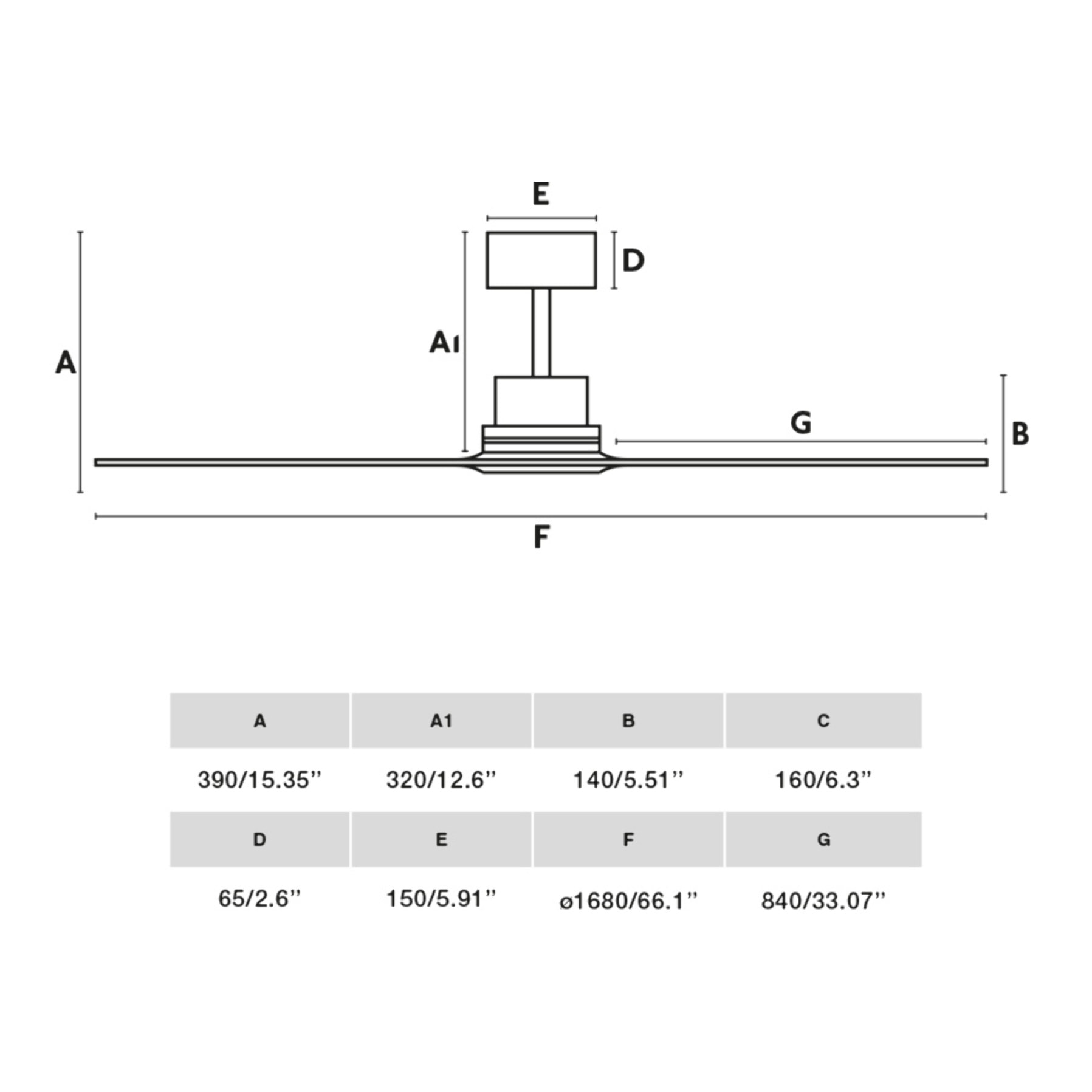 LANTAU XL Ventilador de techo níquel mate/pino
