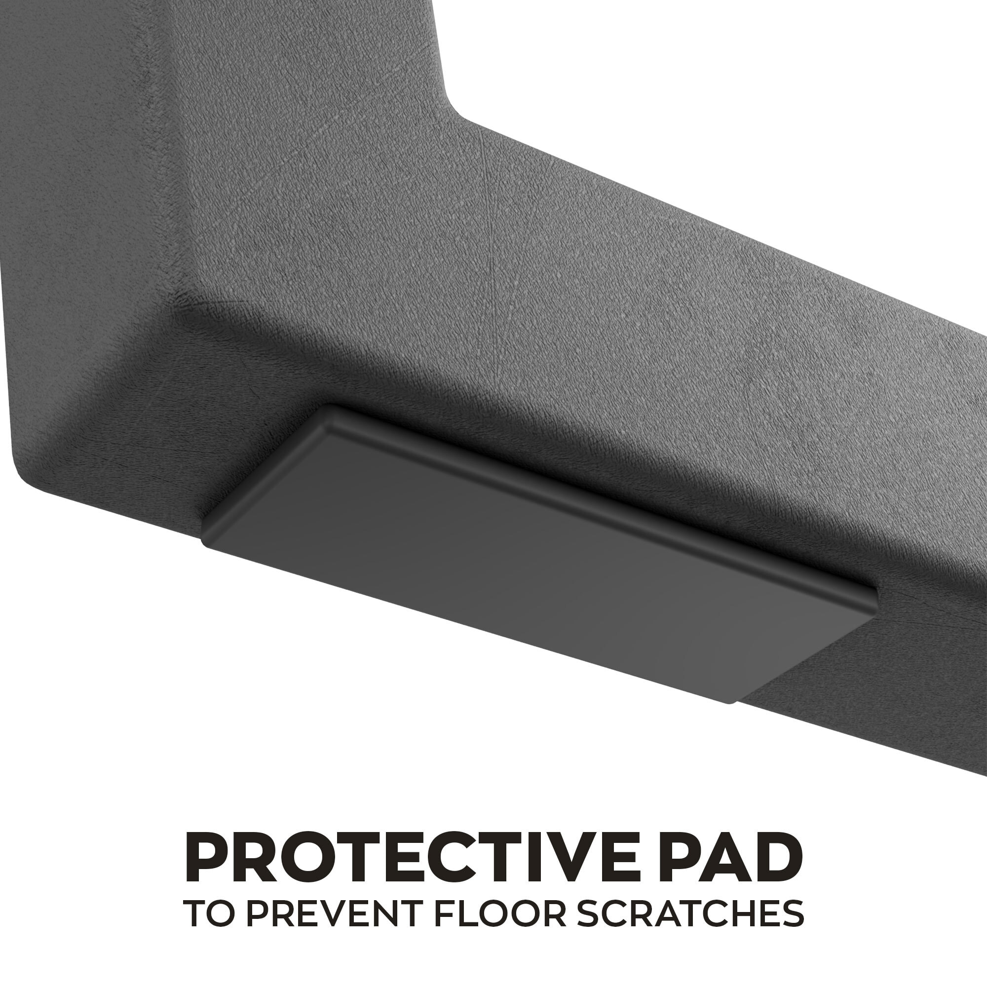 Tavolo da pranzo in legno e metallo con piedi trapezoid nero 220x100 cm Grigio Testurizzato