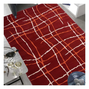 Tapis salon et chambre tissé motif abstrait NAKI