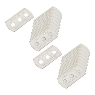 Ensemble de 20 lames de rechange pour racloir à plancha Fackelmann