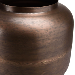JOHAN - Vase largeur 40cm hauteur 38.5cm acier couleur bronze cuivré