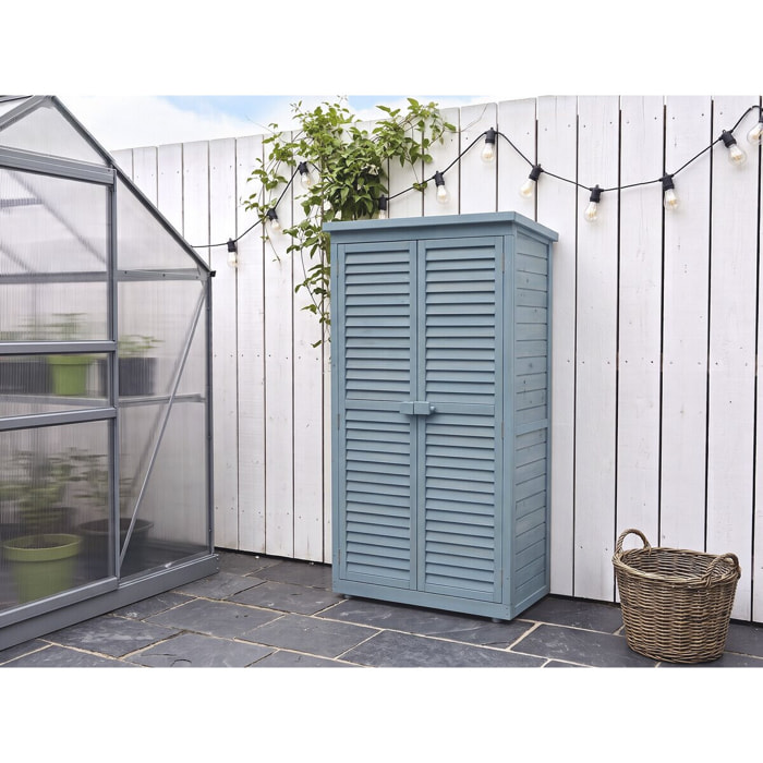 Armoire de jardin "Space" - 87 x 46.5 x 160 cm - Bleu ciel