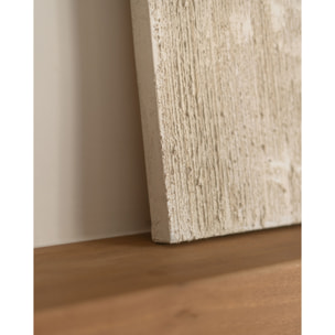Tableau beige-marron décoratif sur coton avec cadre en bois peint à la main à la peinture à l'huile en différentes tailles