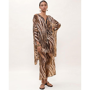 Camicia con stampa zebrata