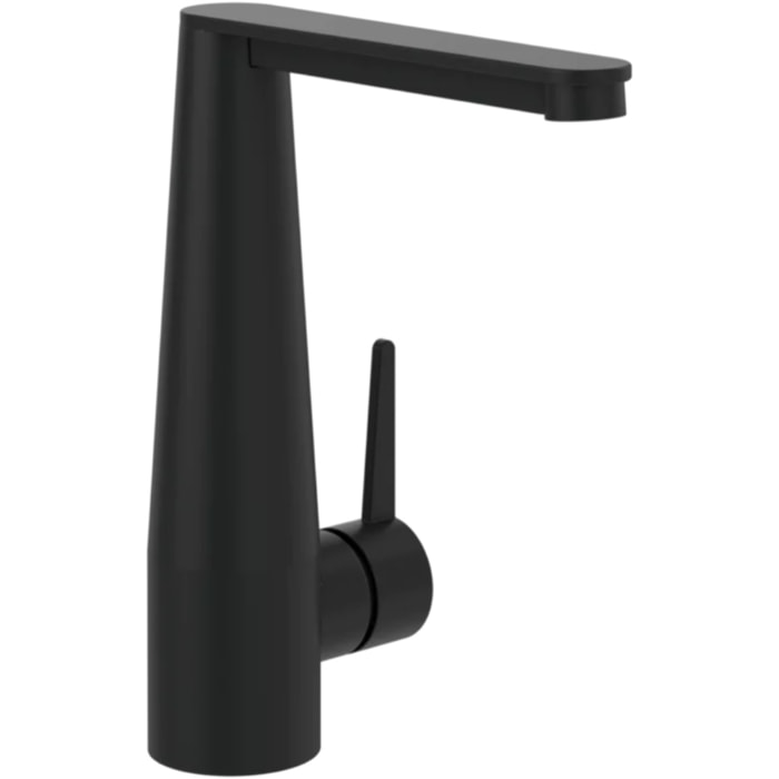 Mitigeur lavabo Conum ouverture côté avec vidage Push Open Matt Black