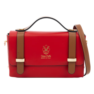 Bernareggio Bolso bandolera Mujer. Piel auténtica Ruga.