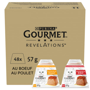GOURMET REVELATIONS Mousseline Poulet Bœuf 48x57g