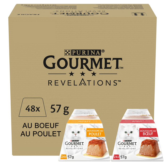GOURMET REVELATIONS Mousseline Poulet Bœuf 48x57g