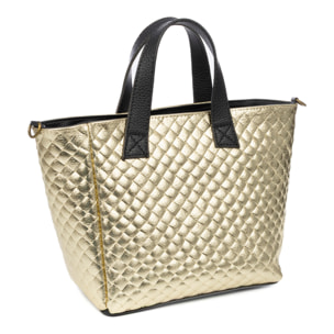 Cassandra bolso tote mujer. Piel auténtica Gamuza lacada brillante.