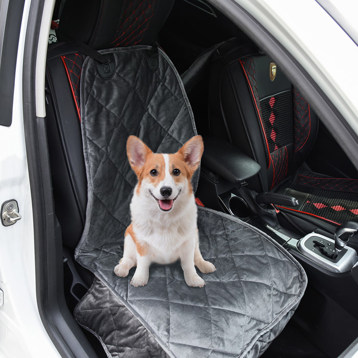 Funda de Asiento Delantero de Coche para Perro Antideslizante con Ancla y Correa