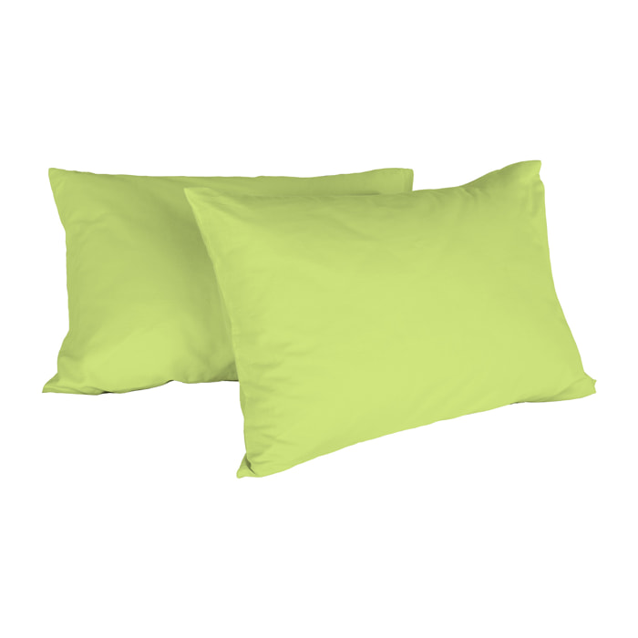 COPPIA FEDERE MAX COLOR, 100% Cotone, Made in Italy - VERDE ACIDO