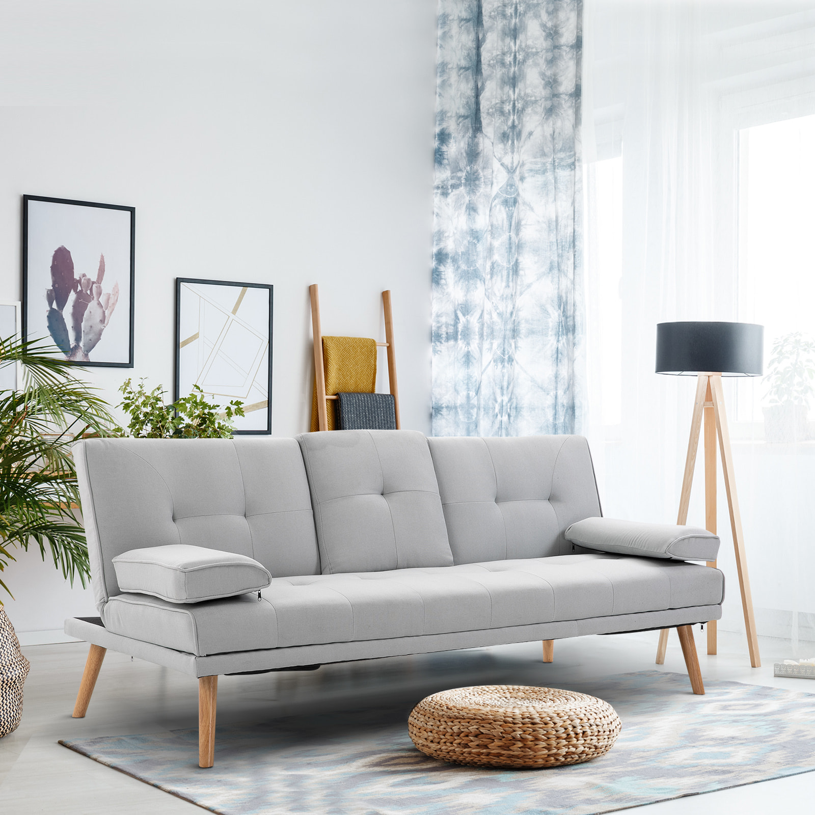 Canapé convertible 3 places design scandinave