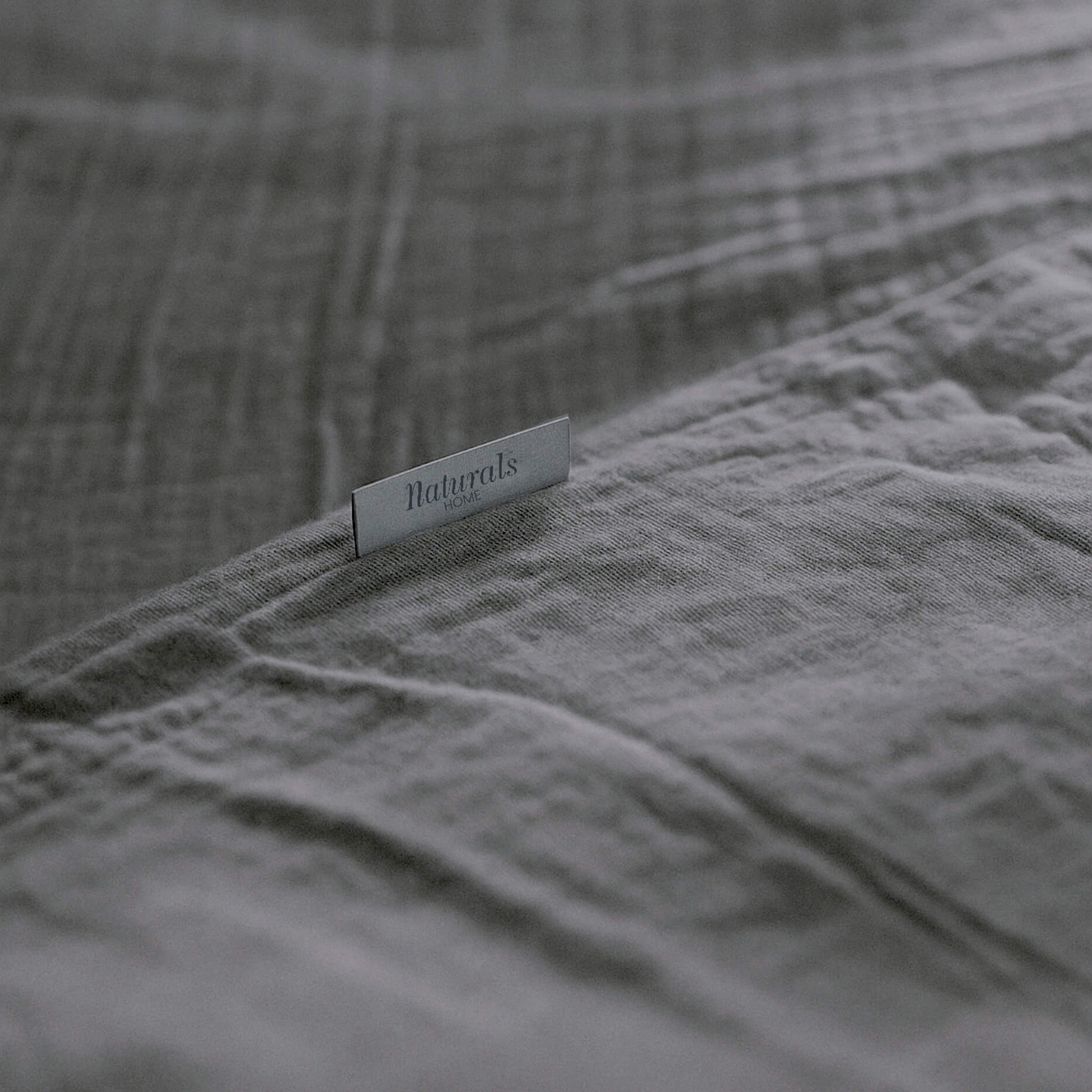 Naturals - Funda Nórdica Lisa - Cierre con botones - 100% Algodón de Muselina - Incluye 1/2 Fundas de Almohada - Gris