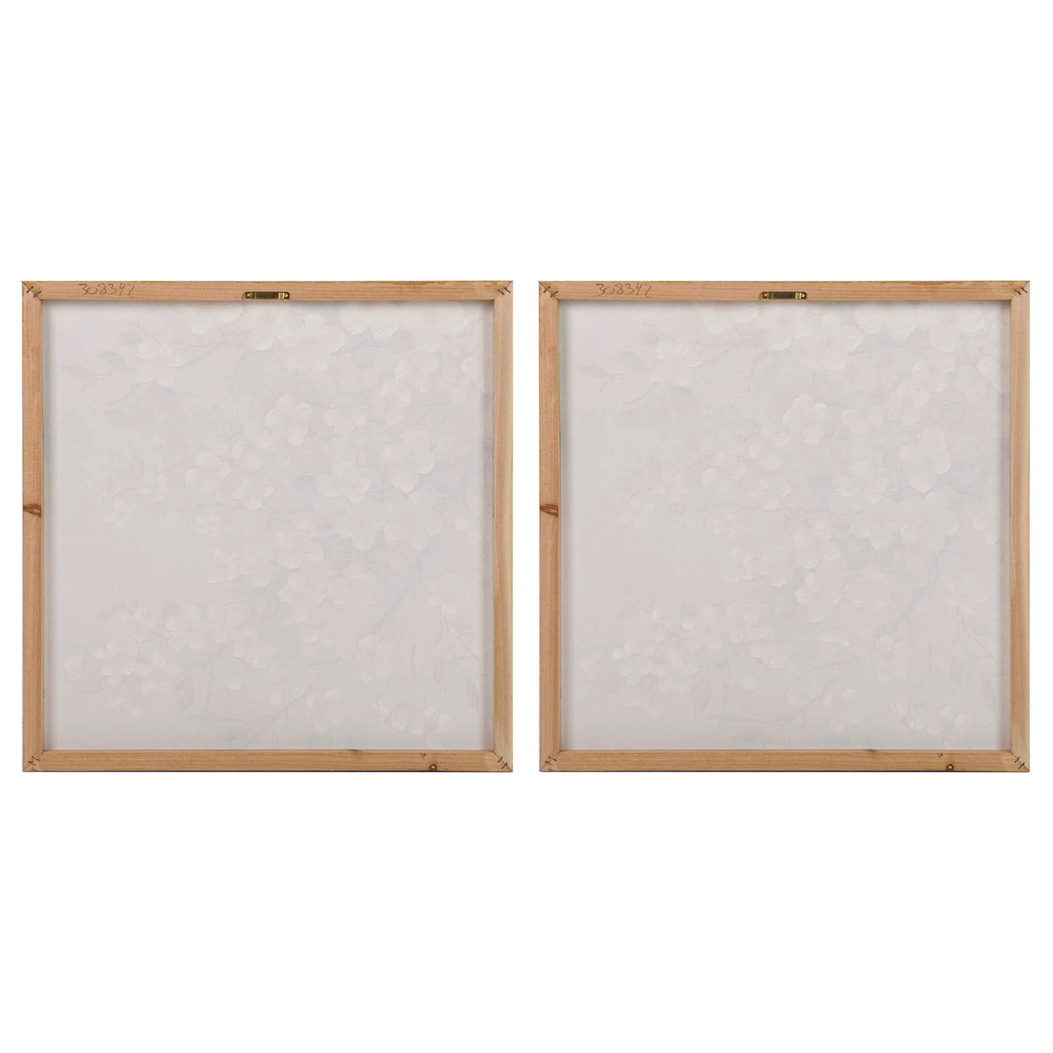 Set 2 Lienzos Almendro 40% Pintado Mano 60x3x60 Cm