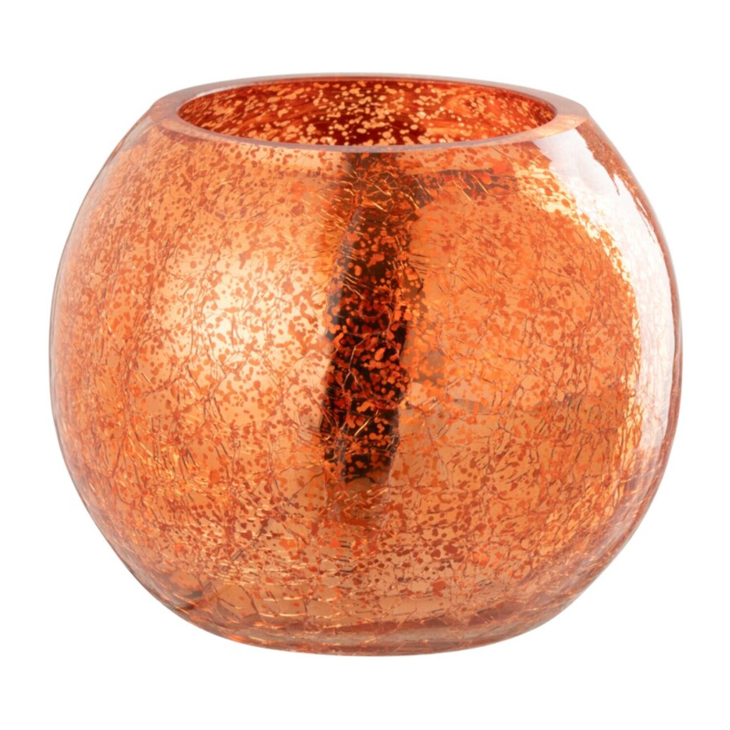 J-Line bougeoir Boule Craquelé - verre - or - small