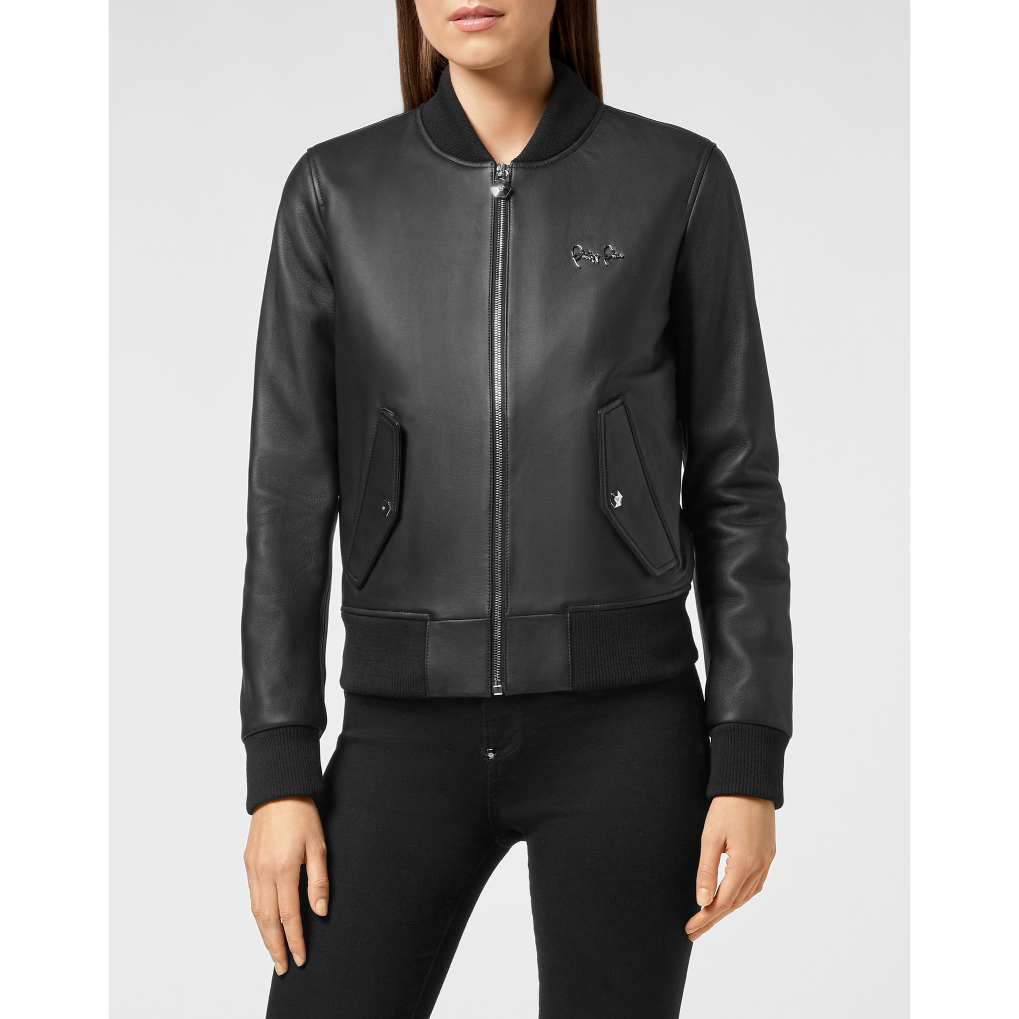 PHILIPP PLEIN Bomber de cuero