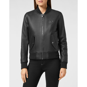 PHILIPP PLEIN Bomber de cuero