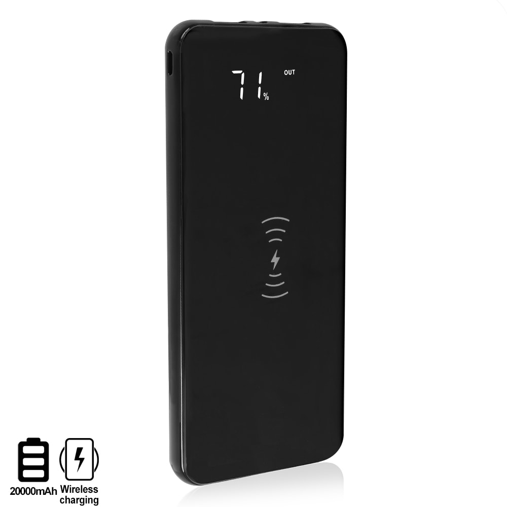 Powerbank con ricarica wireless Qi WP03 20.000mAh