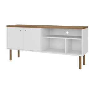 Mueble de TV – Roble y blanco