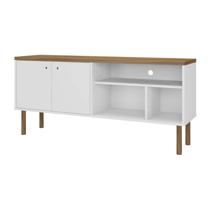 Mueble de TV – Roble y blanco