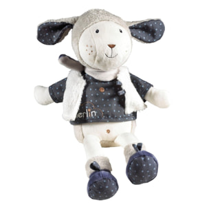 Doudou Mouton en velours blanc