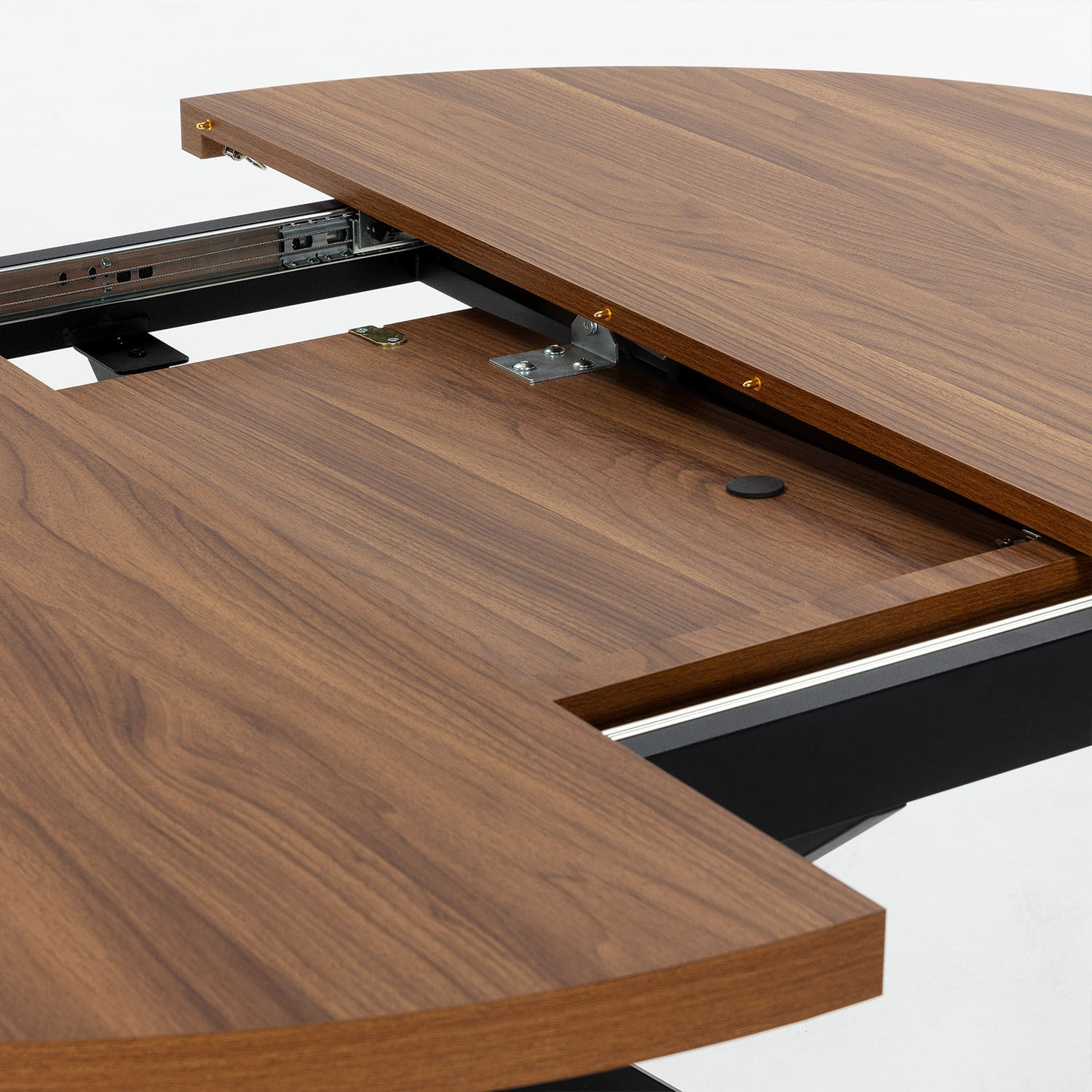 Mesa redonda extensible Murano efecto Nogal, 120-160 cm
