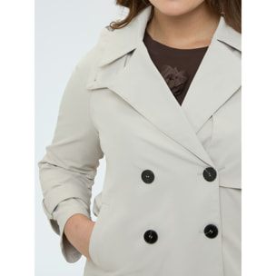 Fiorella Rubino - Gabardina corta cruzada - Blanco