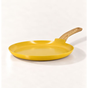 Crêpière 26cm avec revêtement céramique jaune - tous feux COLORAMA