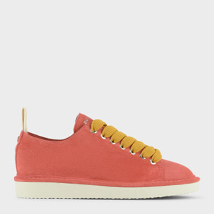 ZAPATO CON CORDONES MUJER P01 DE ANTE BUBBLEGUM AMARILLO