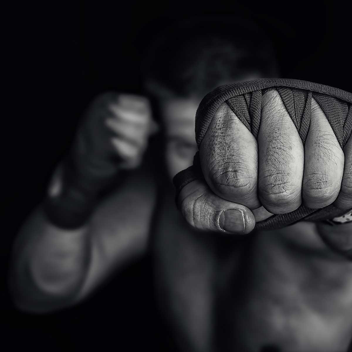 Affiche boxe left wing Affiche sous cadre noir