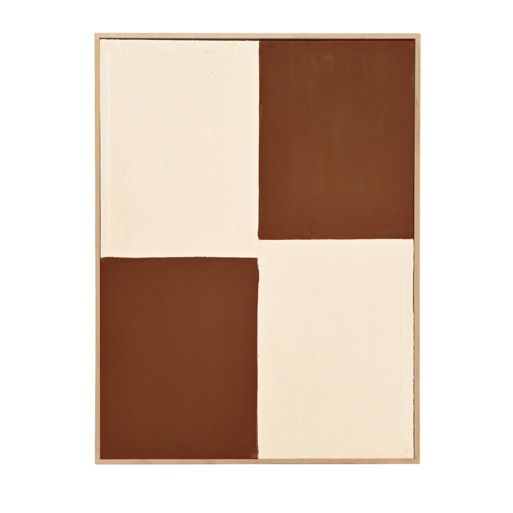 Tableau tuiles et blanc décoratif sur coton avec cadre en bois peint à la main à la peinture à l'huile en différentes tailles