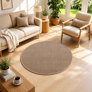 Tapis salon et chambre tissé motif uni PAJU