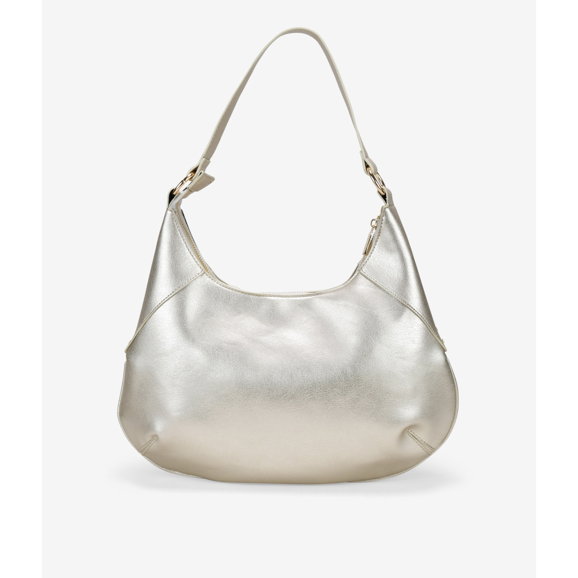 Bolso de hombro dorado con tachuelas