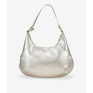 Bolso de hombro dorado con tachuelas