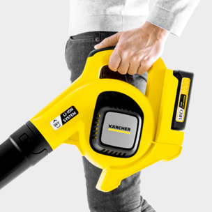 Souffleur de feuilles Karcher LBL 2 - Vitesse air 110 km/h- Volume air 450 m³/h- Batterie 18V 2-5 Ah
