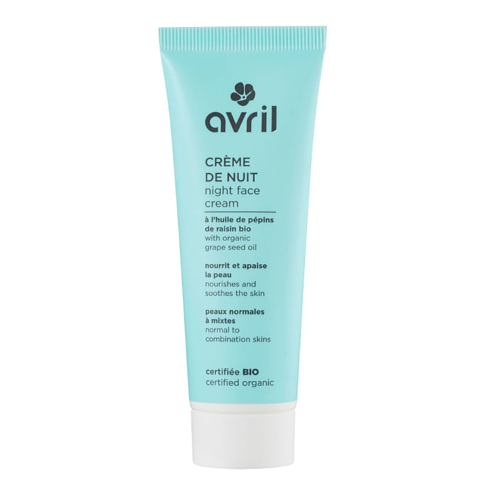 Crème de nuit Certifié Bio - Peaux Normales & Mixtes 50 ml