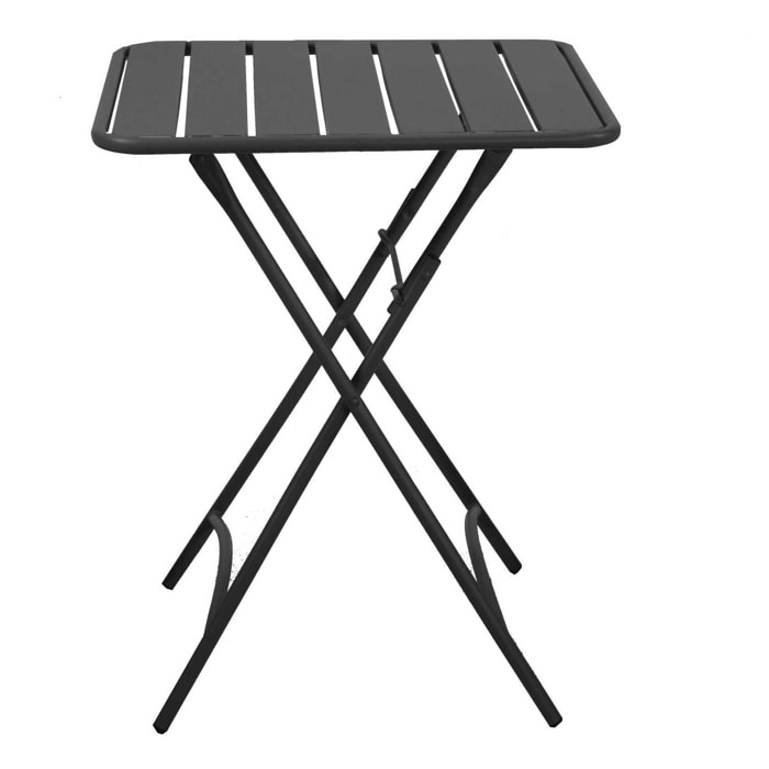 Tavolo Rovigo Vacchetti in metallo pieghevole antracite cm80x80h72