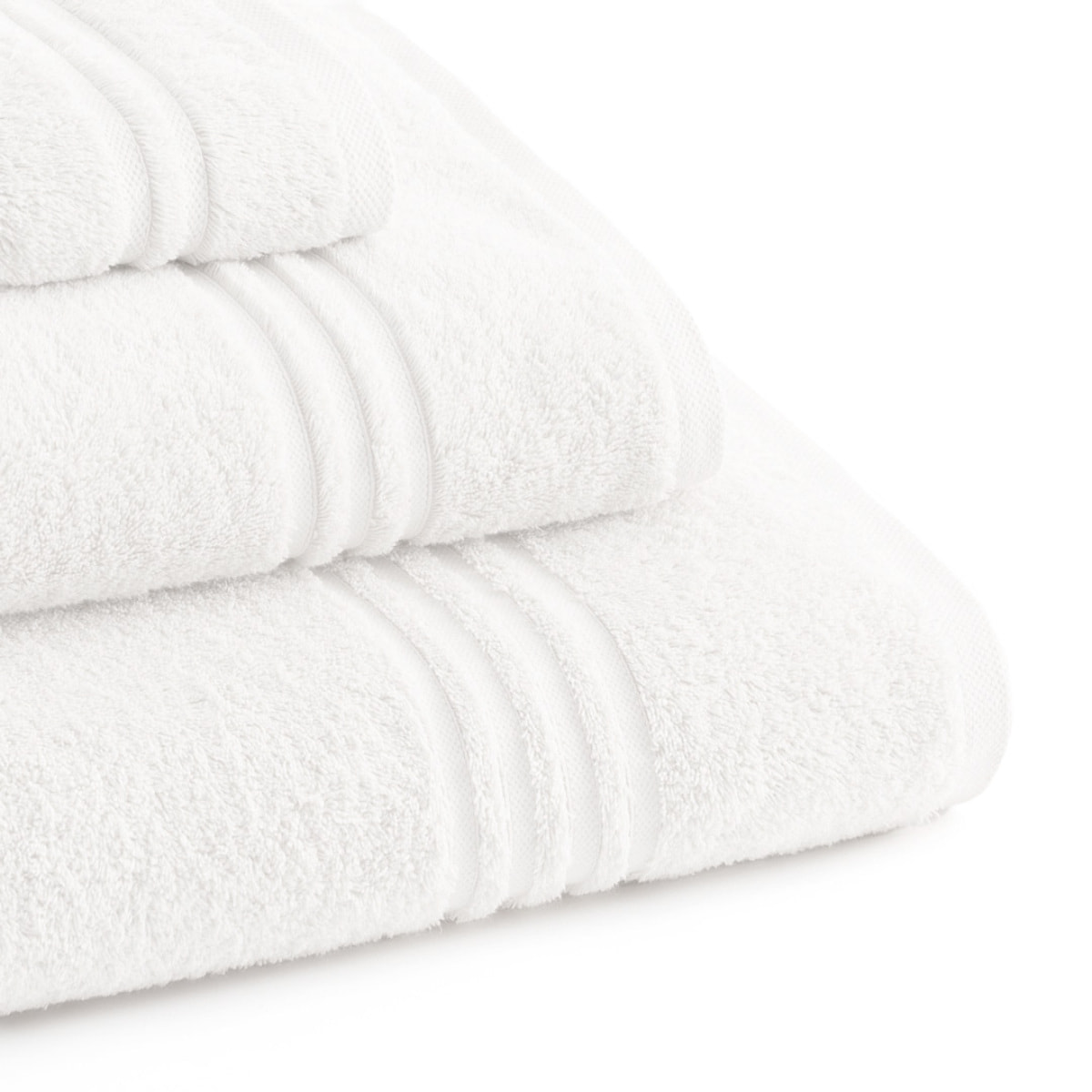 Set toallas rizo 100% Algodón Rizo Peinado - 700 g/m2 BLANCO