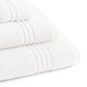 Set toallas rizo 100% Algodón Rizo Peinado - 700 g/m2 BLANCO