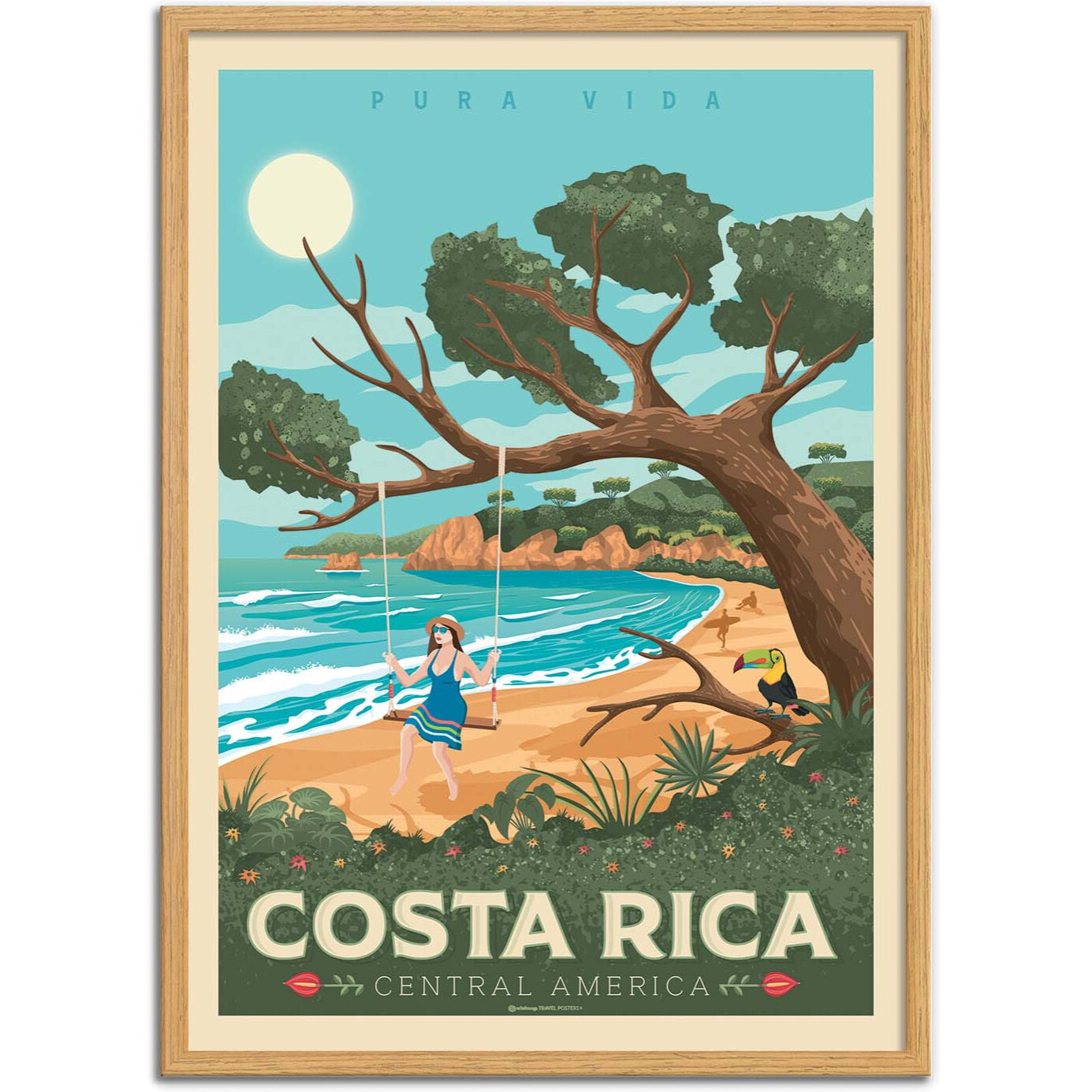 Affiche - Costa Rica - Olahoop Travel Posters