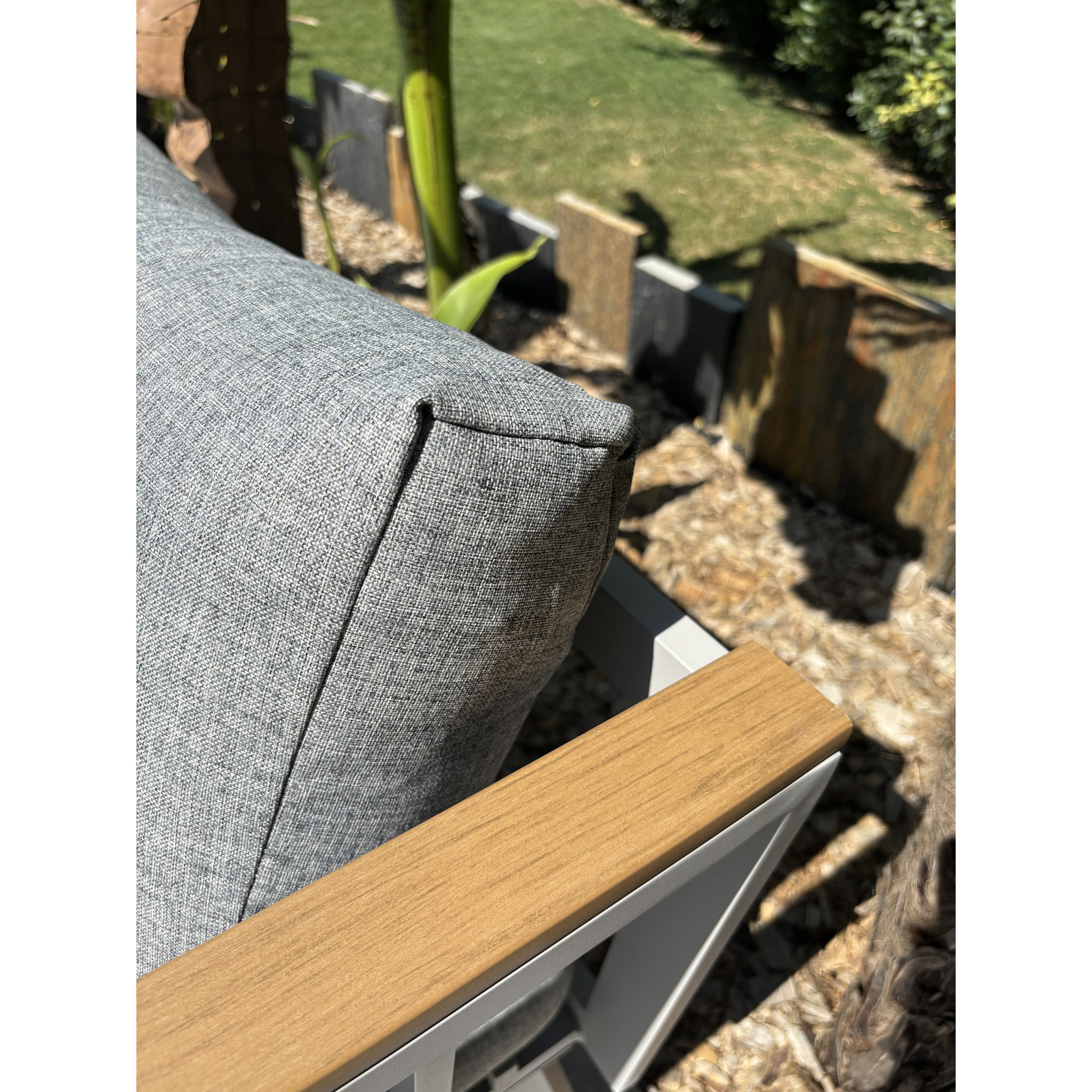 NAPOLI - Salon de jardin 5 places en aluminium