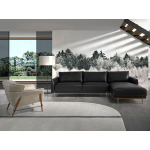 Sillón Angel Cerdá con reposabrazos con asiento y respaldo tapizados en piel de origen vacuno en arena patas de madera en miel 86x85x81cm